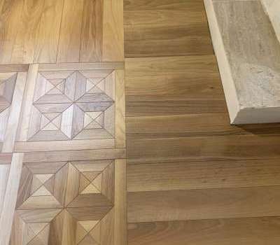 Parquet a quadrotte in noce americano